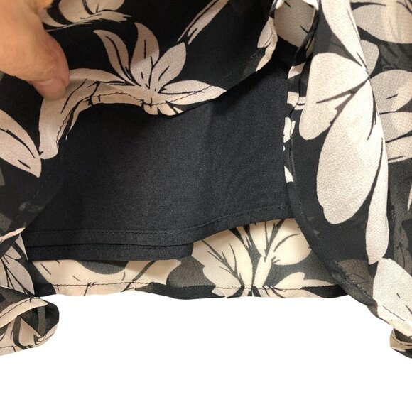 Loft Outlet Sleeveless Print Boho Dress, Sz Small, Chiffon Ruffle Tassel Lace - Picture 6 of 12